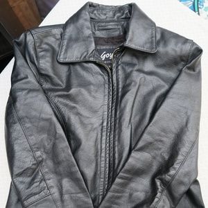 Goya Barcelona Women's Vintage Leather Moto Jacket